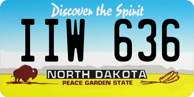 ND license plate IIW636