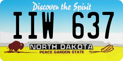 ND license plate IIW637