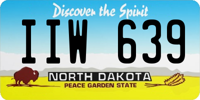 ND license plate IIW639