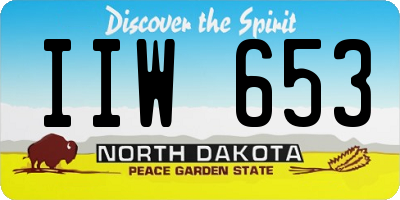 ND license plate IIW653