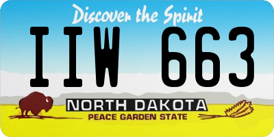 ND license plate IIW663