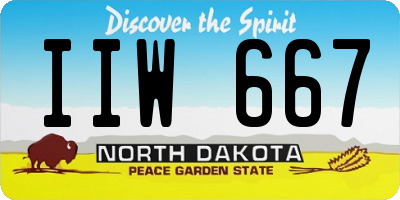 ND license plate IIW667