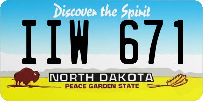 ND license plate IIW671