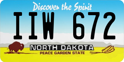 ND license plate IIW672