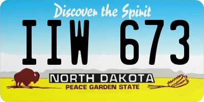 ND license plate IIW673
