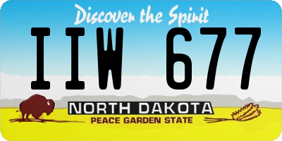 ND license plate IIW677