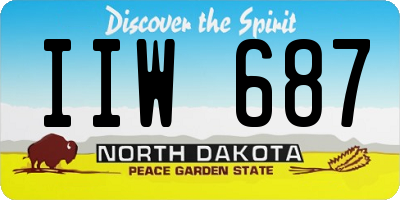 ND license plate IIW687