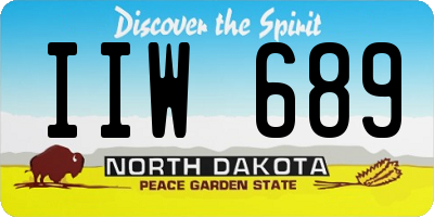 ND license plate IIW689