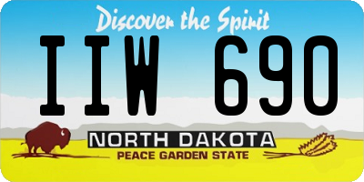 ND license plate IIW690