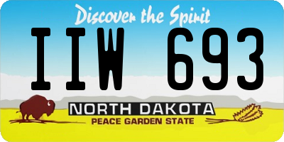 ND license plate IIW693