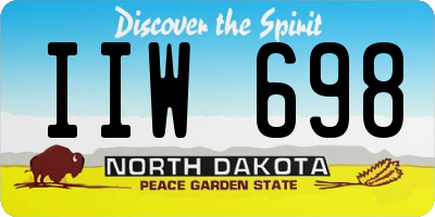 ND license plate IIW698