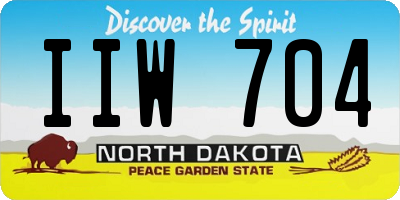 ND license plate IIW704