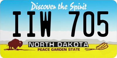 ND license plate IIW705