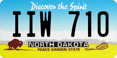 ND license plate IIW710
