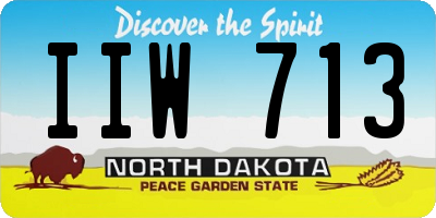 ND license plate IIW713