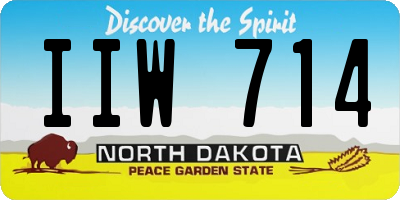 ND license plate IIW714