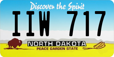 ND license plate IIW717