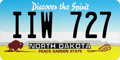 ND license plate IIW727
