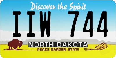 ND license plate IIW744