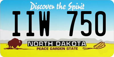 ND license plate IIW750