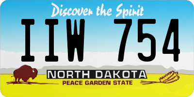 ND license plate IIW754