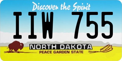 ND license plate IIW755