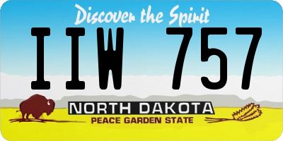 ND license plate IIW757