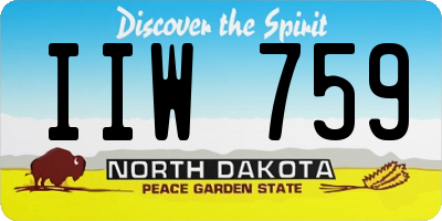 ND license plate IIW759