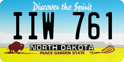 ND license plate IIW761