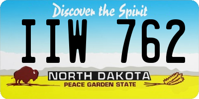ND license plate IIW762