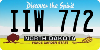 ND license plate IIW772