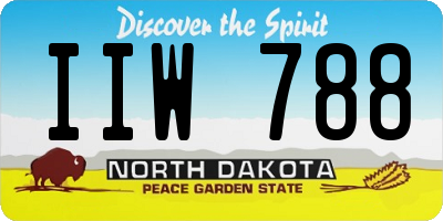 ND license plate IIW788
