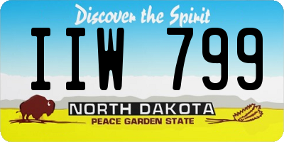 ND license plate IIW799