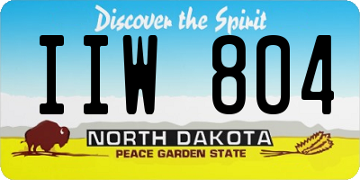 ND license plate IIW804