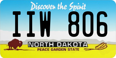 ND license plate IIW806