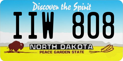 ND license plate IIW808
