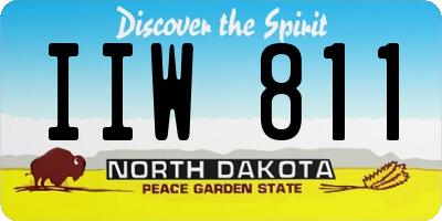 ND license plate IIW811
