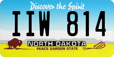 ND license plate IIW814