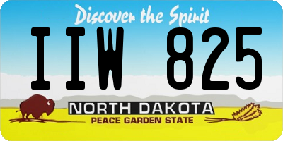 ND license plate IIW825