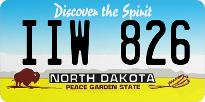 ND license plate IIW826