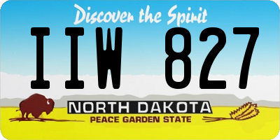ND license plate IIW827