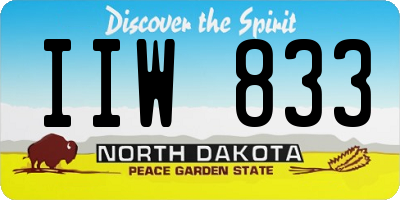 ND license plate IIW833