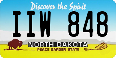 ND license plate IIW848