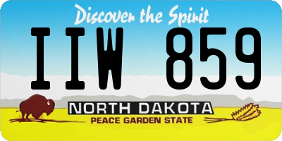 ND license plate IIW859