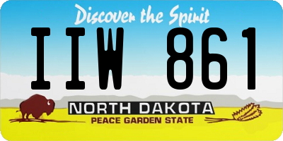 ND license plate IIW861