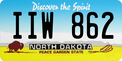 ND license plate IIW862