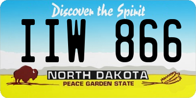 ND license plate IIW866