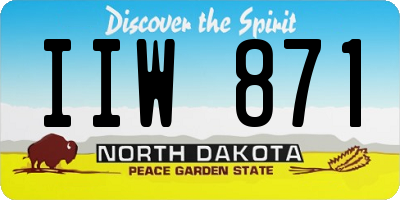 ND license plate IIW871