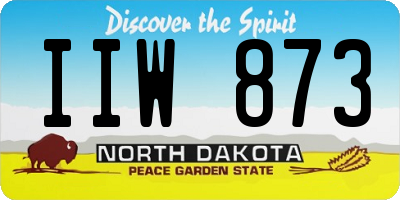ND license plate IIW873