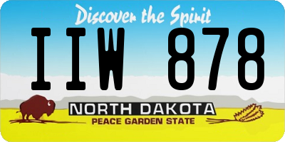 ND license plate IIW878